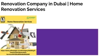 Renovation Company in Dubai | Home Renovation Services