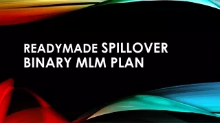 Readymade BINARY MLM PLAN script