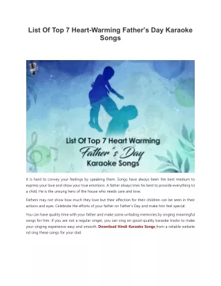 list of top 7 heart warming father s day karaoke