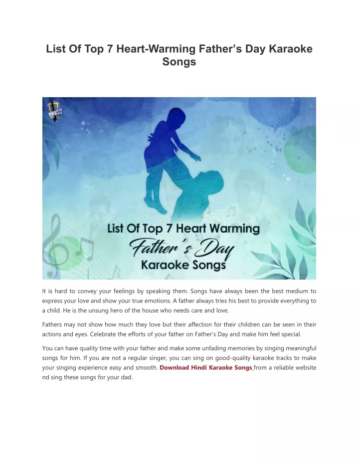 list of top 7 heart warming father s day karaoke
