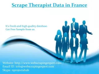 scrape therapist data in france