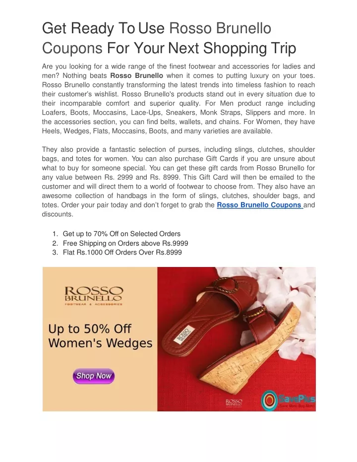 get ready to use rosso brunello coupons for your