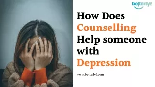 how does counselling help someone with depression