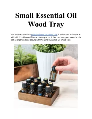 Small Essential Oil Wood Tray