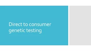 direct to consumer genetic testing