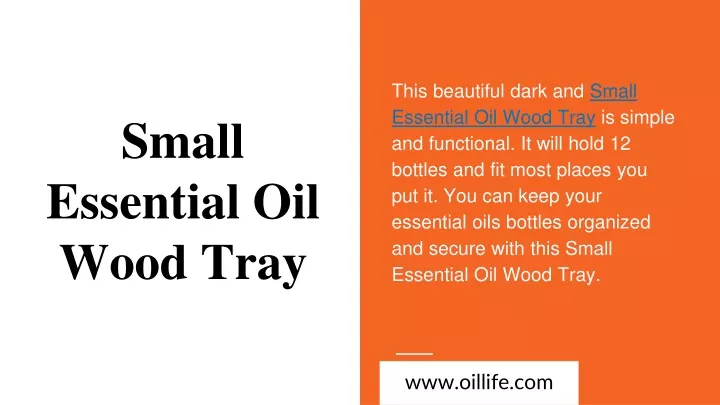 small essential oil wood tray