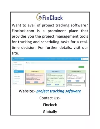 want to avail of project tracking software
