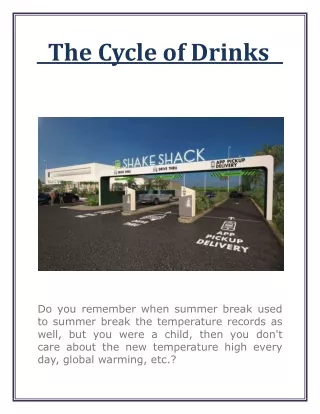 the cycle of drinks