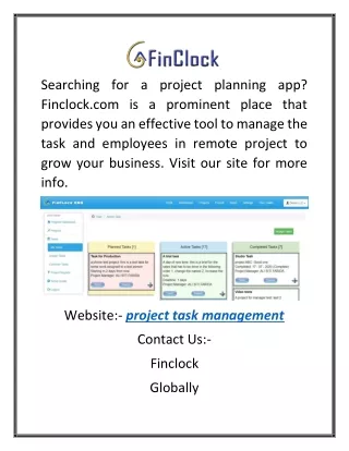 searching for a project planning app finclock