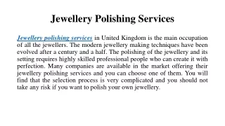Jewellery Service