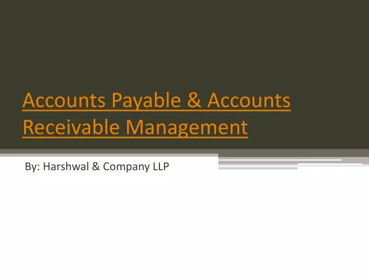 accounts payable accounts receivable management