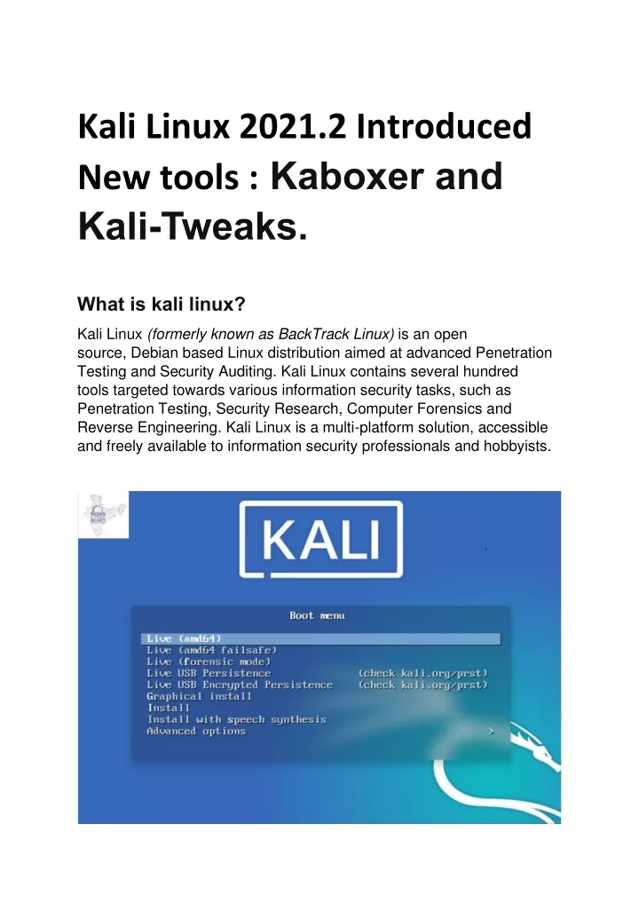 kali linux 2021 2 introduced new tools kaboxer
