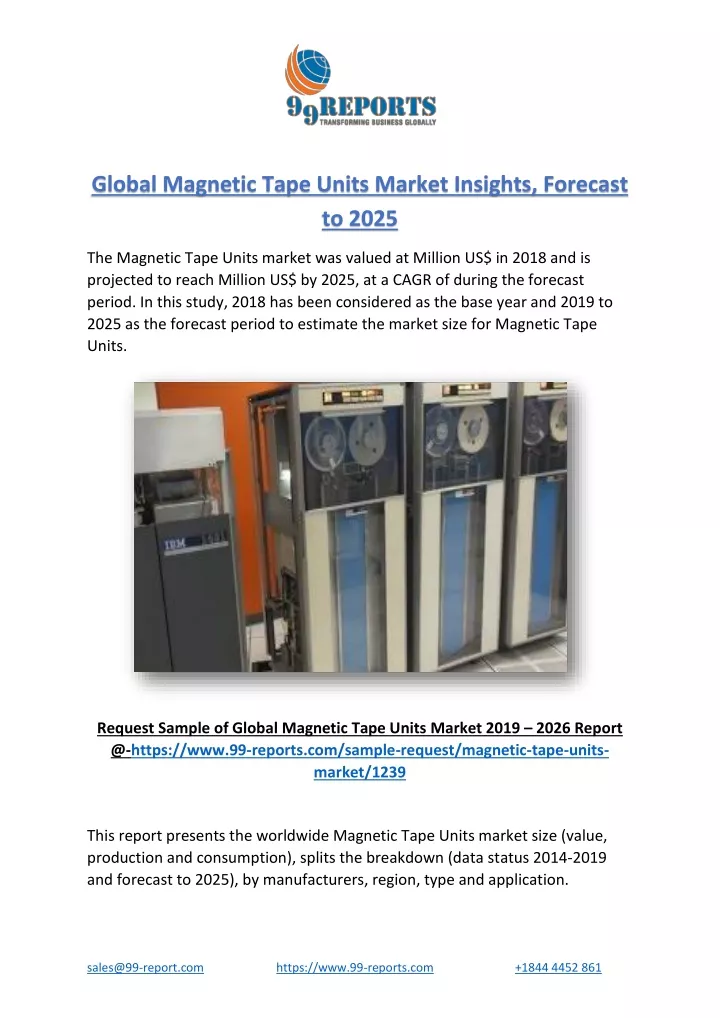 global magnetic tape units market insights