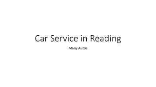Car Service in Reading