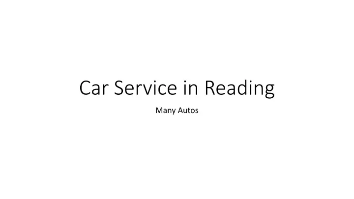 car service in reading