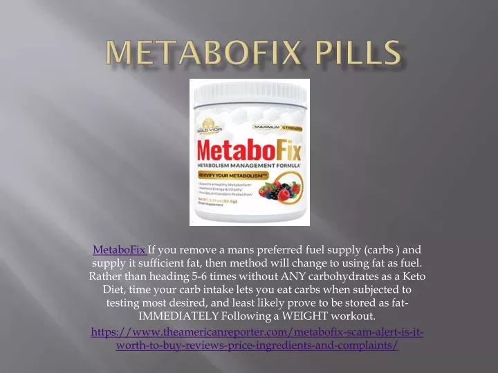 metabofix if you remove a mans preferred fuel