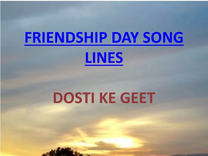 friendship day song lines dosti ke geet