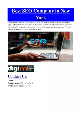 SEO Company in New York USA