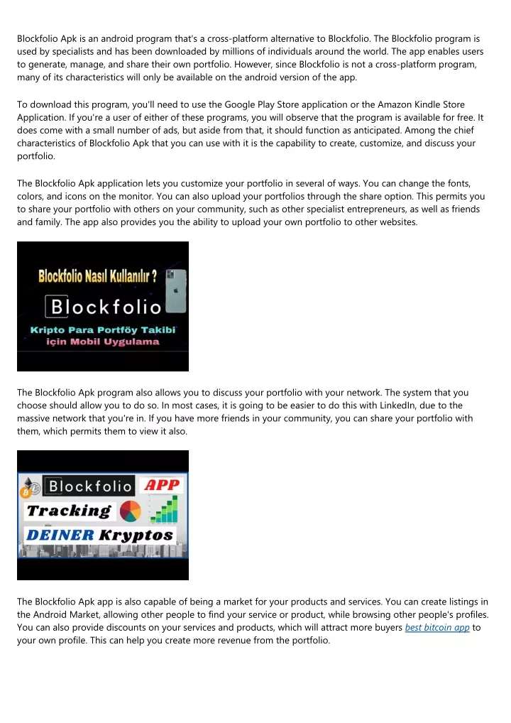 blockfolio apk is an android program that