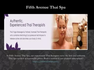 Fifth Avenue Thai Spa