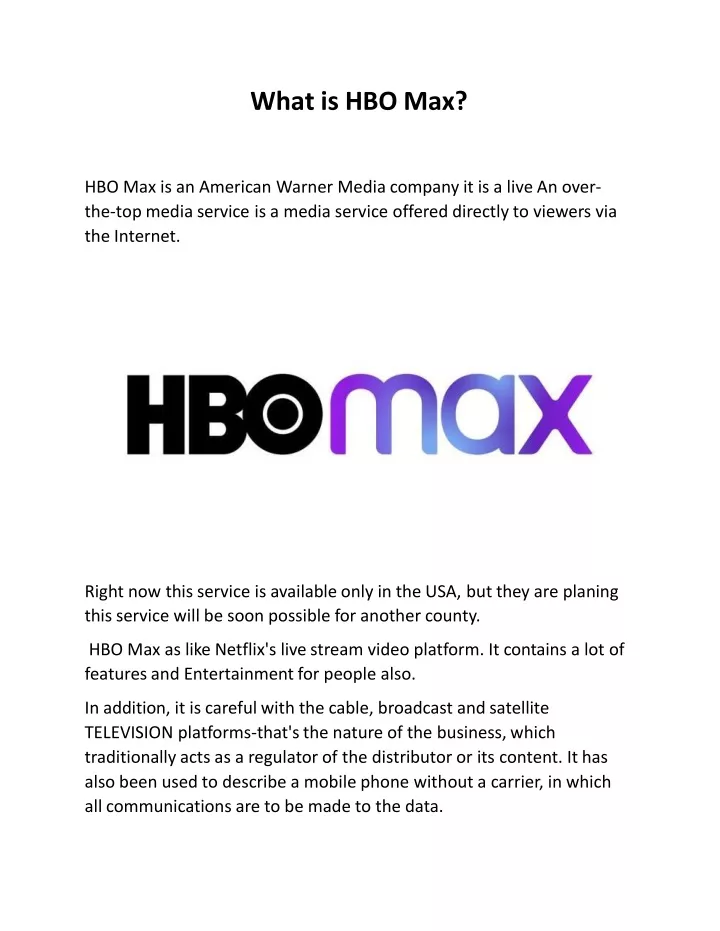 what is hbo max