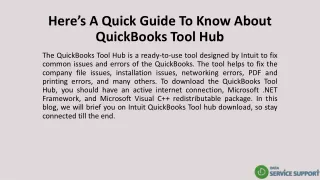 Here’s A Quick Guide To Know About QuickBooks Tool Hub