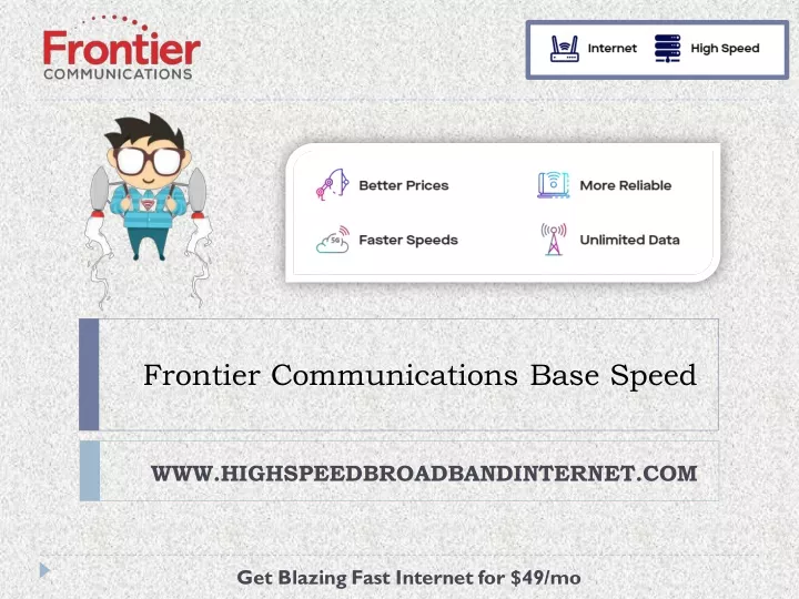 frontier communications base speed