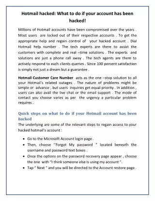 Hotmail hacked: What to do if your account has been hacked!