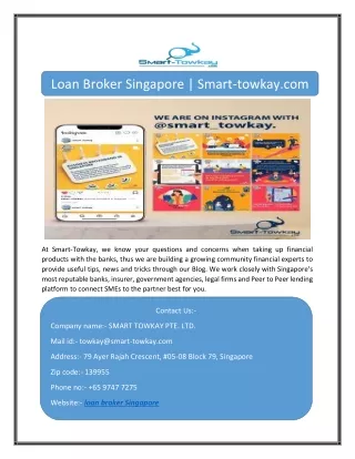 loan broker singapore smart towkay com