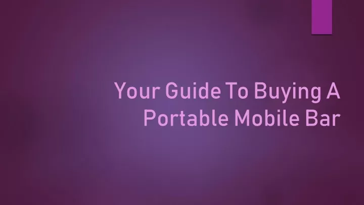 your guide to buying a portable mobile bar