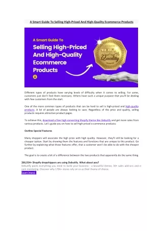 a smart guide to selling high priced and high