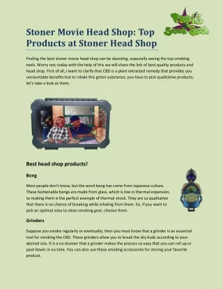 Stoner Movie Head Shop: Top Products at Stoner Head Shop