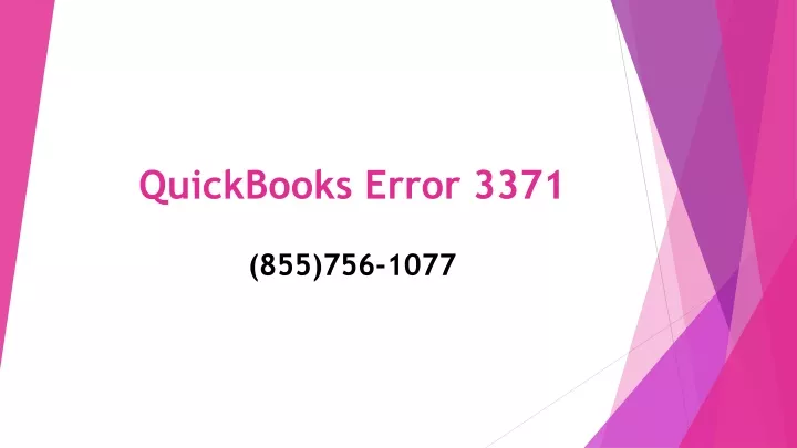 quickbooks error 3371