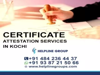 Certificate Attestation in Kochi