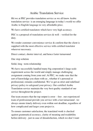 Arabic Translation Blog
