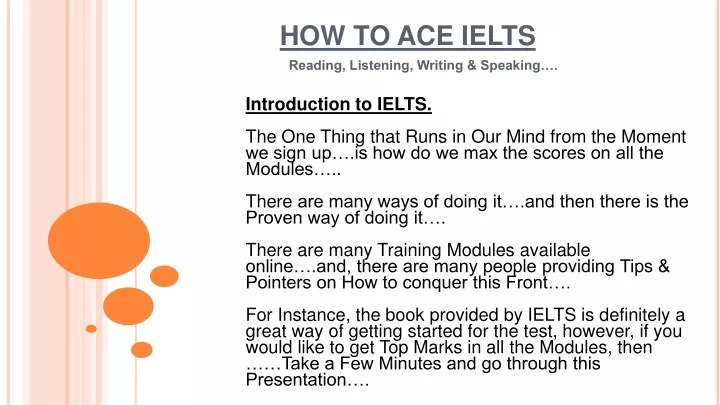 how to ace ielts