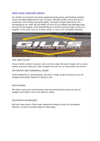 great value excellent service