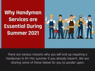 Why Handyman Services are Essential During Summer 2021