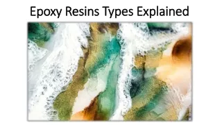 epoxy resins types explained