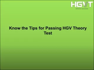 know the tips for passing hgv theory test