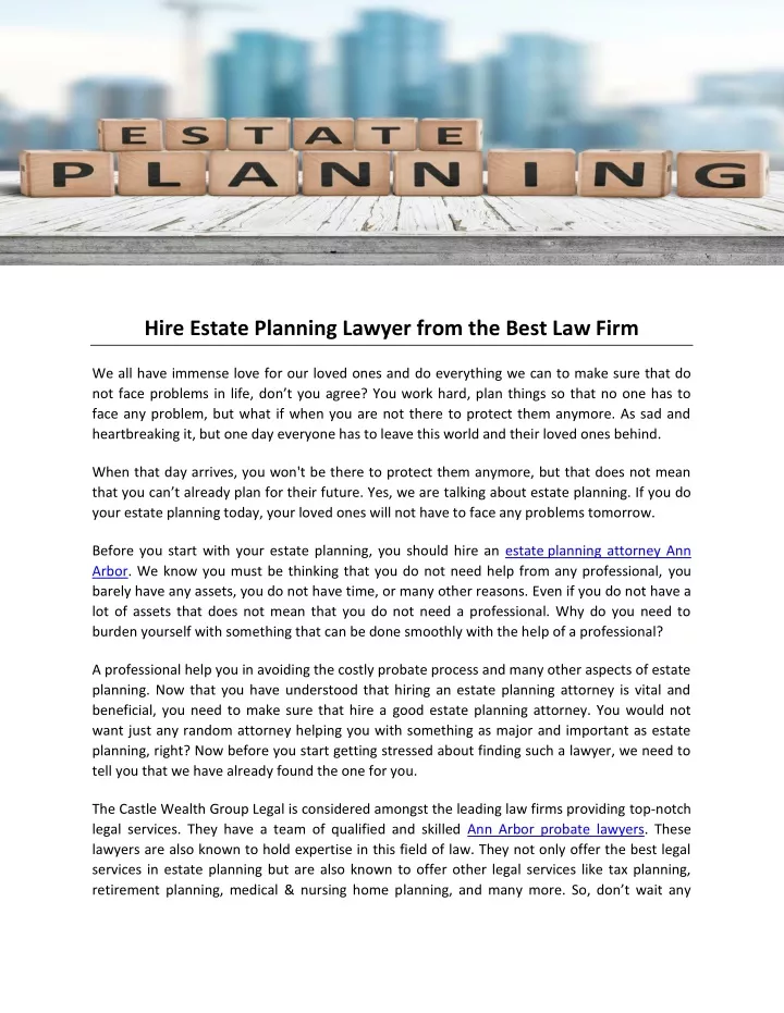 hire estate planning lawyer from the best law firm