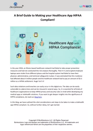 a brief guide to making your healthcare app hipaa