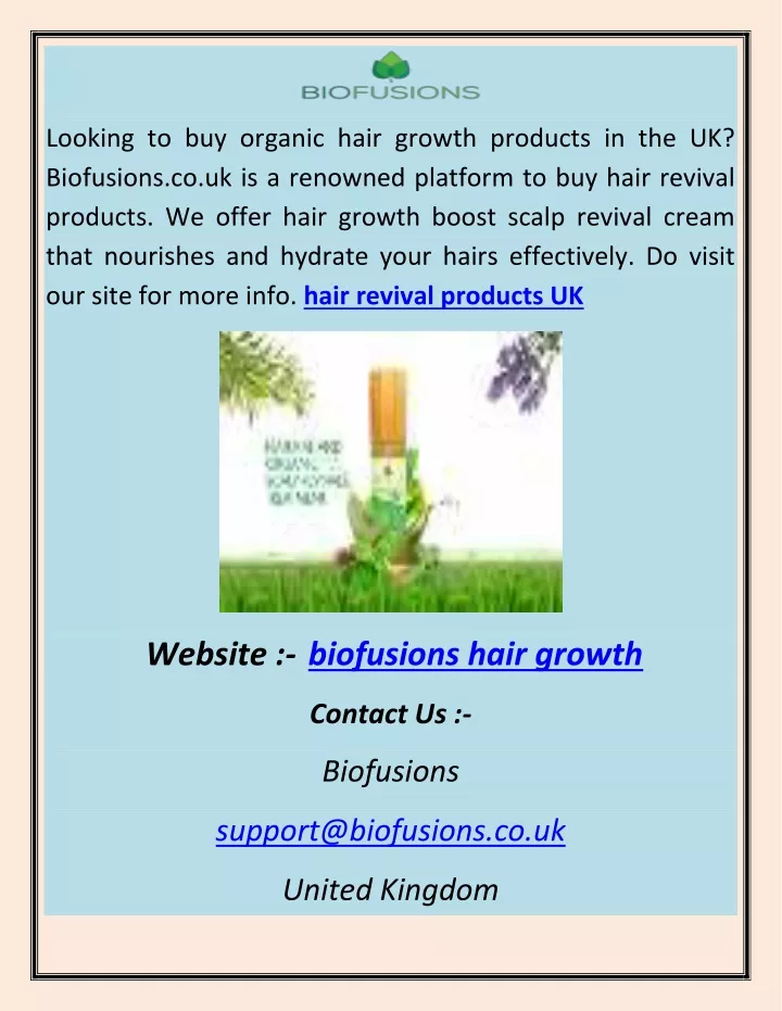 looking to buy organic hair growth products