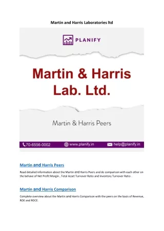 martin and harris laboratories ltd