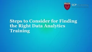 steps to consider for finding the right data