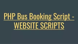 php bus booking script website scripts