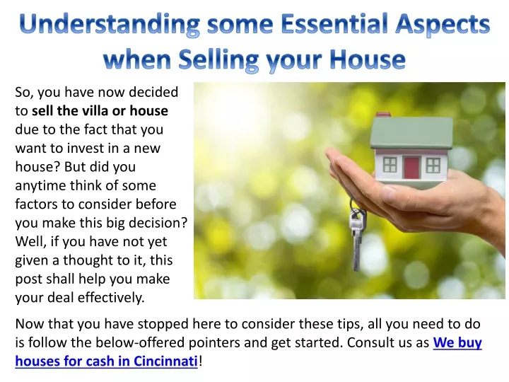 understanding some essential aspects when selling