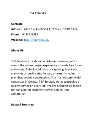 t f service