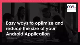 Easy ways to optimize and reduce the size