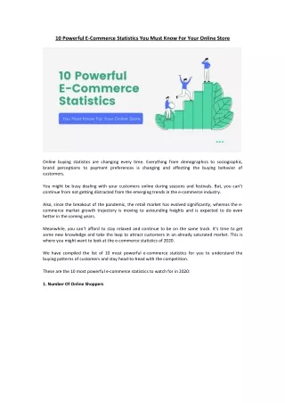 10 powerful e commerce statistics you must know